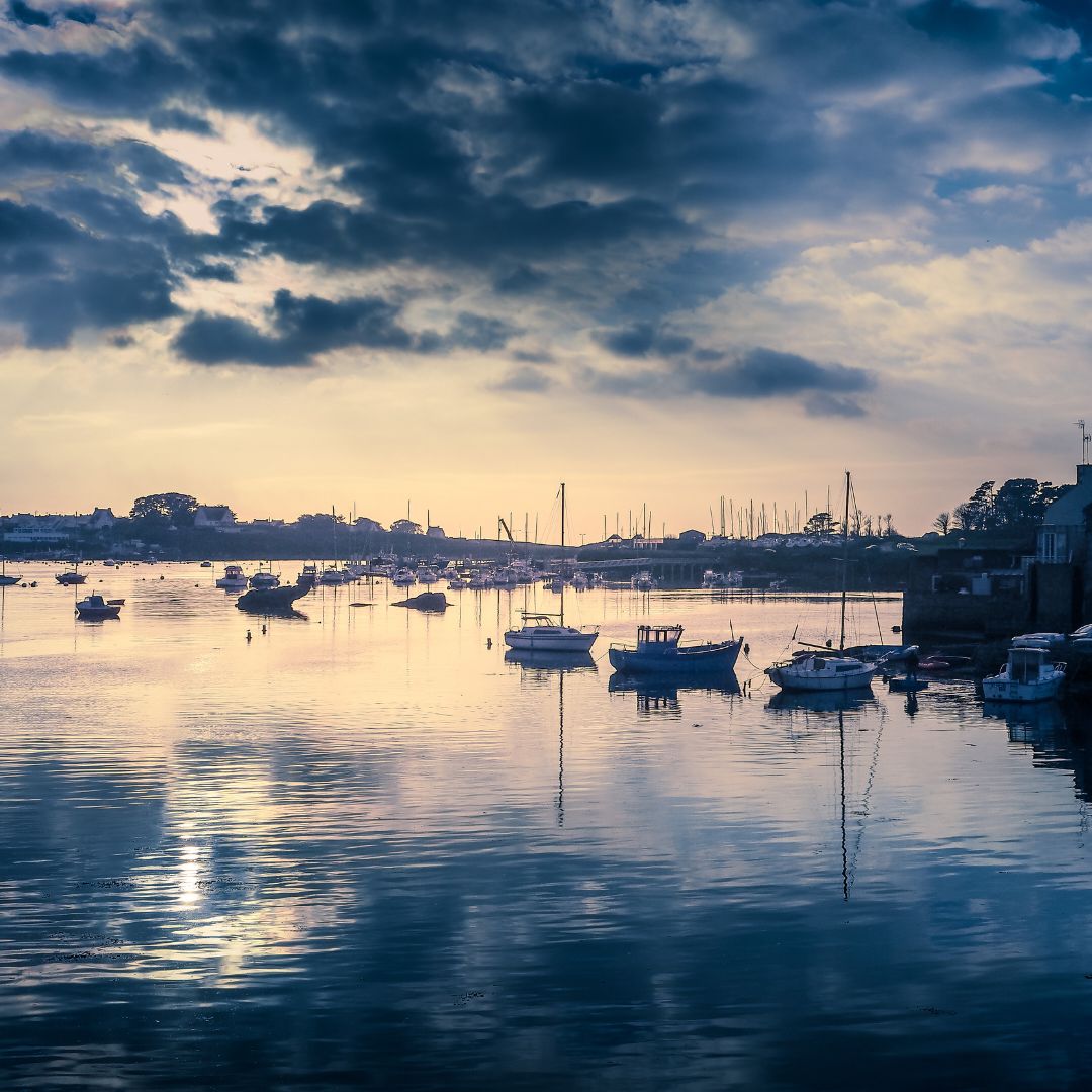 Finistere Lanildut coucher de soleil