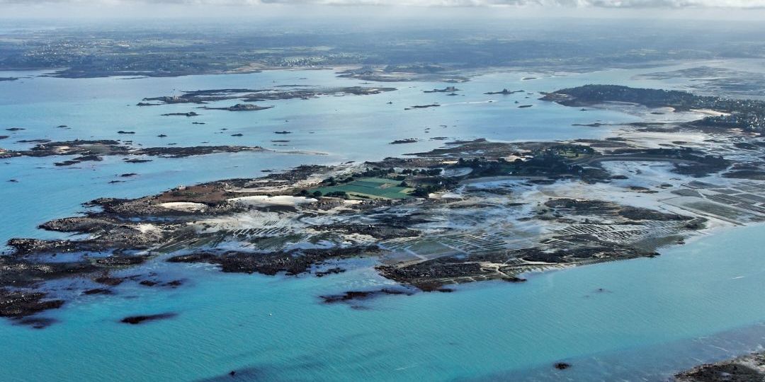 Finistere île callot vue d avion