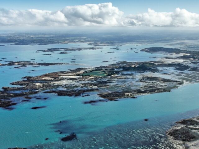 Finistere île callot vue d avion