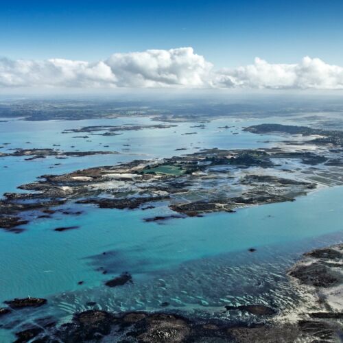 Finistere île callot vue d avion